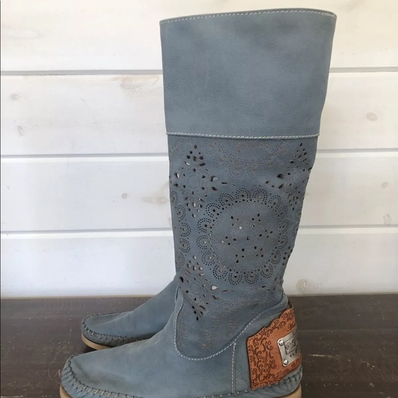 Karma of charme gray blue boots size 38 size 8 - Picture 3 of 5